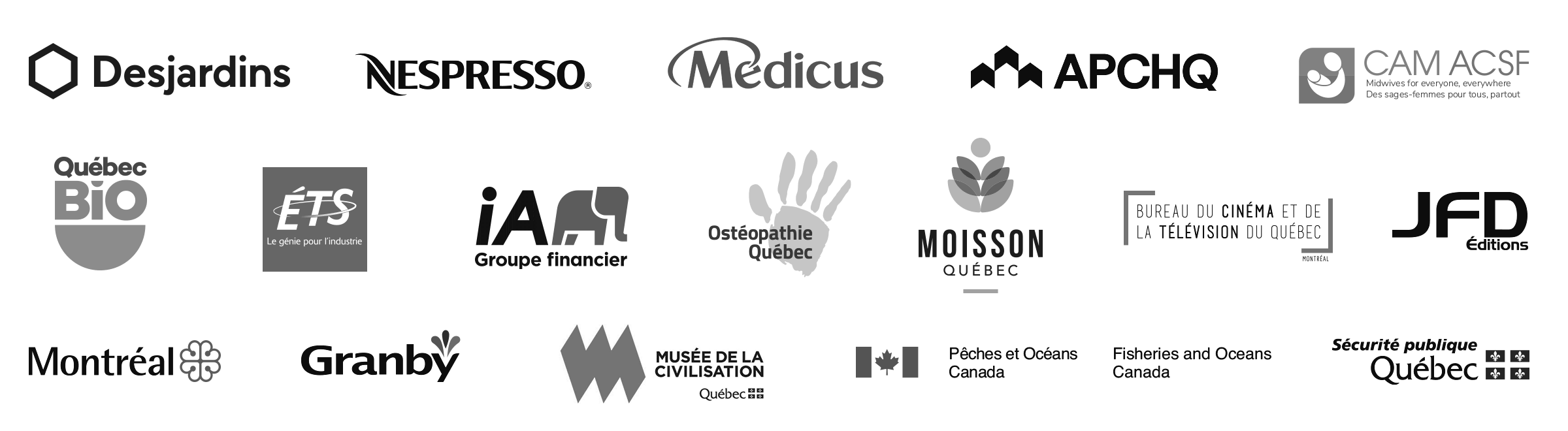 Logo clients en graphisme chez Pro-Actif