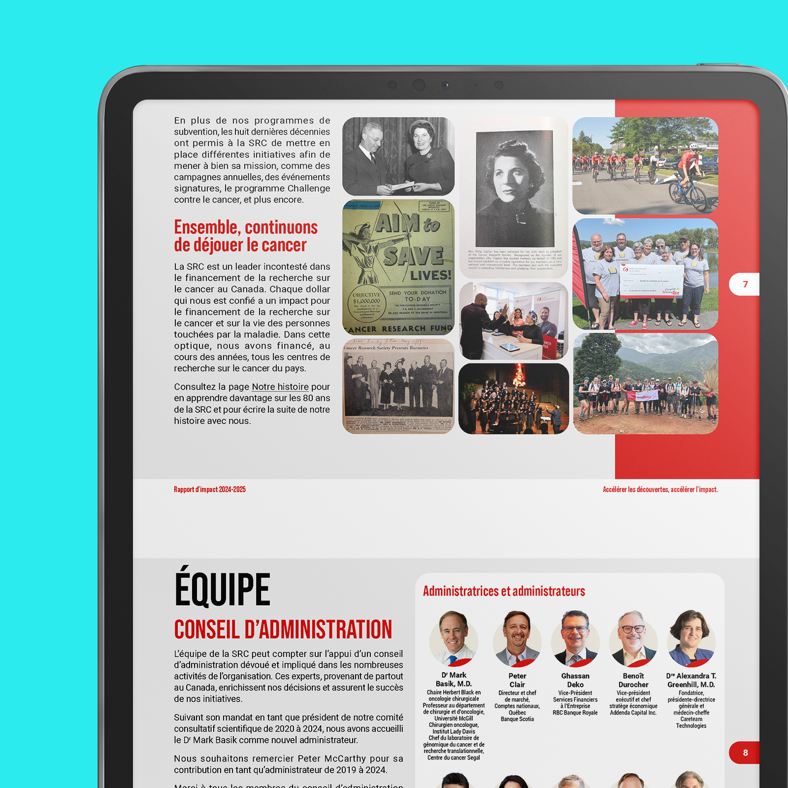 Rapport impact - Société de recherche sur le cancer Rapport impact - Société de recherche sur le cancer