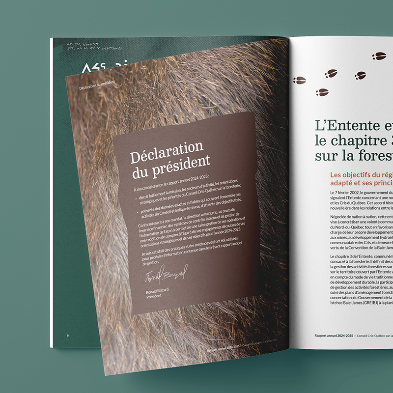 Conseil Cri Québec sur la foresterie - Rapport annuel Conseil Cri Québec sur la foresterie - Rapport annuel